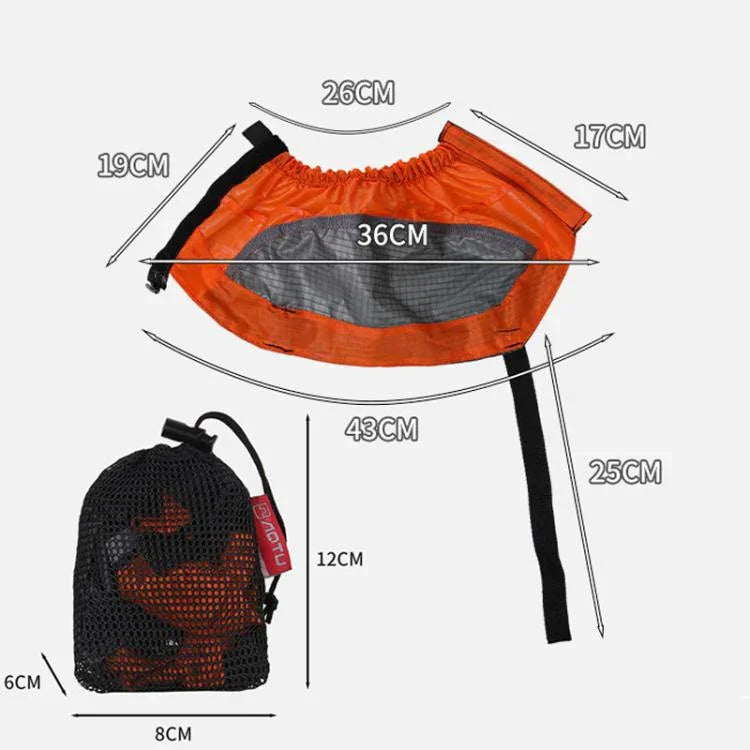 AOTU AT8917 1 Par de Cobre-pés para Montanhismo ao Ar Livre com Faixa Reflectora, Calçado para Caminhadas à Prova de Neve, Cobre-sandálias para Deserto e Areia