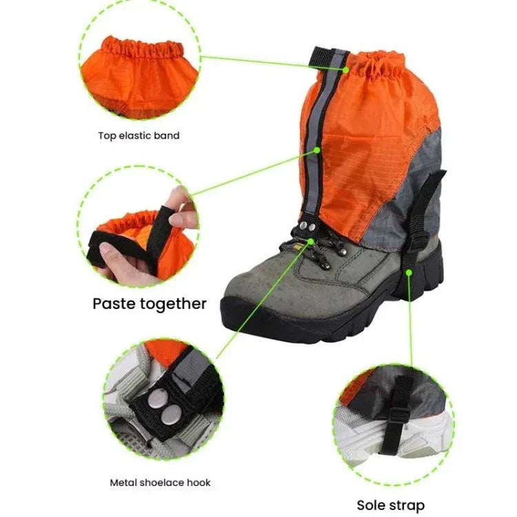 AOTU AT8917 1 Par de Cobre-pés para Montanhismo ao Ar Livre com Faixa Reflectora, Calçado para Caminhadas à Prova de Neve, Cobre-sandálias para Deserto e Areia