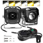 Motorcycle Spotlight Strobe 6 Modes With Control Cable Set