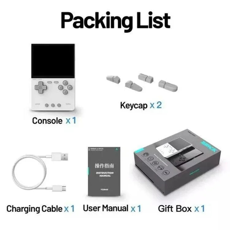 Consola portátil de bolso de código aberto TRIMUI BRICK com Bluetooth sem fios HD Retro Arcade, padrão sem cartão, 64G, 128G, 256G