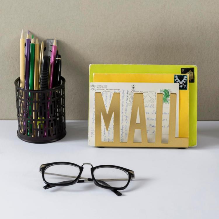 Organizador de Secretária para Correspondência em Metal para Casa e Escritório, YH006-1-1, YH006-1-2