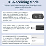 Bluetooth 5.4 Audio Common Ground Isolator Receiver Anti-interference Noise Reducer, M29