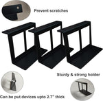 Suporte de Armazenamento Invisível em Metal para Portátil, Tablet e Mini PC Sob a Secretária, 4,8cm, 6,8cm
