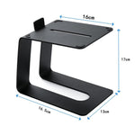 Suporte de Metal para Coluna de Secretária com Amortecimento de Vibração e Inclinação para Monitor de Estúdio, ESL-004 Preto