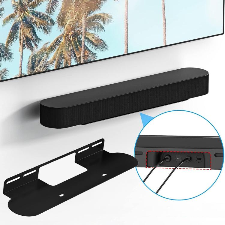 Suporte de Metal para Montagem na Parede para Barra de Som Sonos Beam Gen 2 / Gen 1, SON-G2C