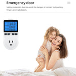Termóstato Digital Inteligente com Retroiluminação, Controlo de Temperatura com Contagem Decrescente, Interruptor de Tomada, Temporizador, Controlador de Temperatura, Retroiluminação Plugue US, Retroiluminação Plugue UK, Retroiluminação Plugue AU