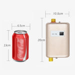 Aquecedor Elétrico de Água Pequeno Sem Reservatório 3000W para Cozinha e Casa de Banho, Plugue US, Plugue UK, Plugue UE, Plugue AU