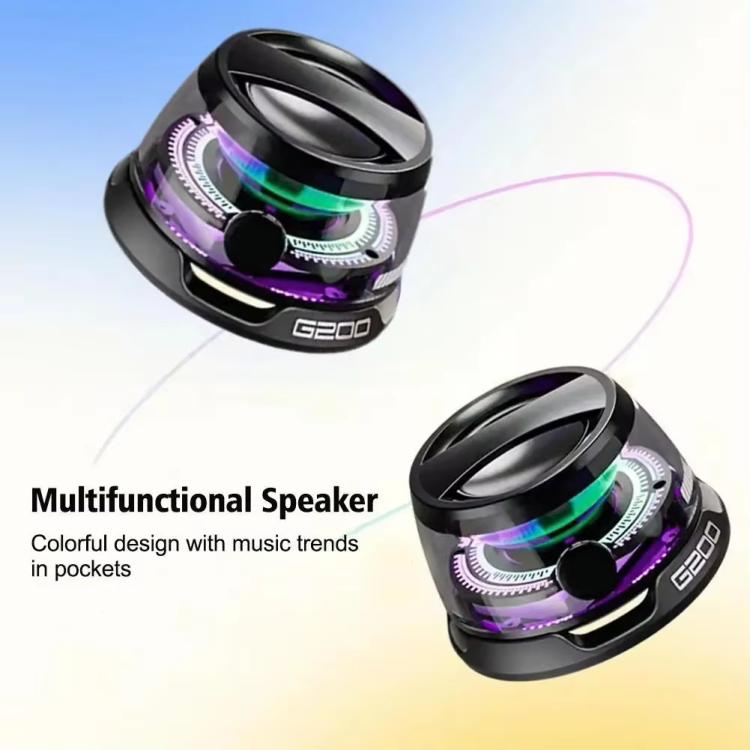 Coluna Bluetooth TWS Mini Magnética G200 com Subwoofer e Luz Ambiente Colorida, G200