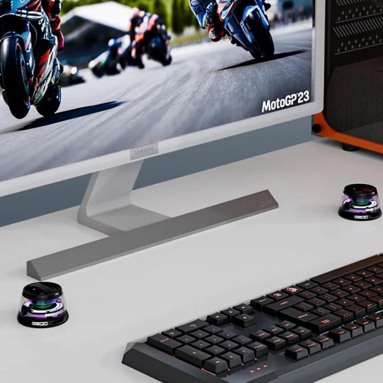 Coluna Bluetooth TWS Mini Magnética G200 com Subwoofer e Luz Ambiente Colorida, G200