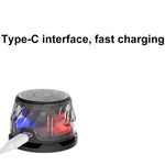 Luz Ambiente RGB Portátil RK-C250 Coluna Bluetooth Magnética com Função de Carregamento Sem Fios, RK-C250