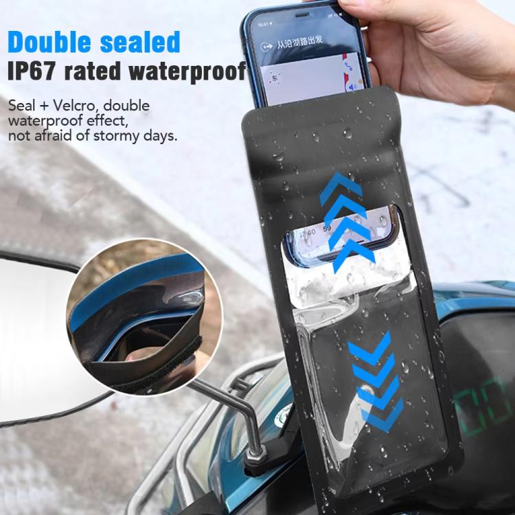 Suporte para Telemóvel Impermeável para Bicicleta com Rotação de 360 Graus, Suporte para Telemóvel para Motociclo, Modelo para Guiador, Modelo para Espelho Retrovisor
