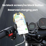 Suporte para Telemóvel para Bicicleta e Motociclo com Correia de Silicone Oculta, Guiador, Espelho Retrovisor