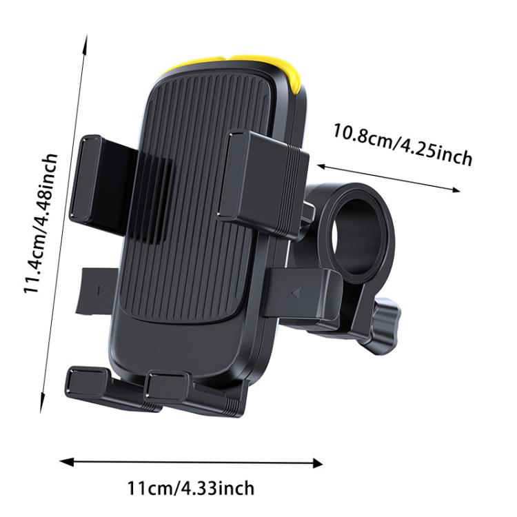 Suporte para Telemóvel para Bicicleta e Motociclo com Correia de Silicone Oculta, Guiador, Espelho Retrovisor