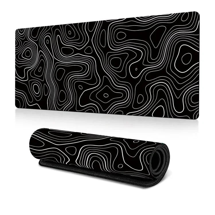 Tapete de Rato Grande Abstrato para Gaming e Escritório, 300x600x2mm, 300x700x2mm, 300x800x2mm, 400x900x2mm