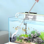 Escova para aquário com cabo longo para limpeza e remoção de algas, escova para parede interior de aquário, 95cm, 125cm, 157cm