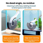 Escova para aquário com cabo longo para limpeza e remoção de algas, escova para parede interior de aquário, 95cm, 125cm, 157cm