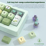 MKESPN W908 Teclado Mecânico Gaming RGB Retroiluminado, Hot-Swappable, Definição de Macros, Sem Fios Tri-Mode