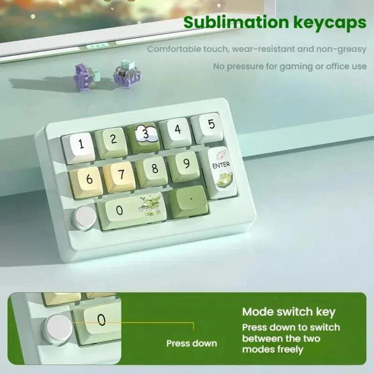 MKESPN W908 Teclado Mecânico Gaming RGB Retroiluminado, Hot-Swappable, Definição de Macros, Sem Fios Tri-Mode