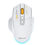 MKESPN W601 Rato Gaming Sem Fios Tri-Mode Silencioso com Macros, Fibra de Carbono, 12800DPI, Bluetooth