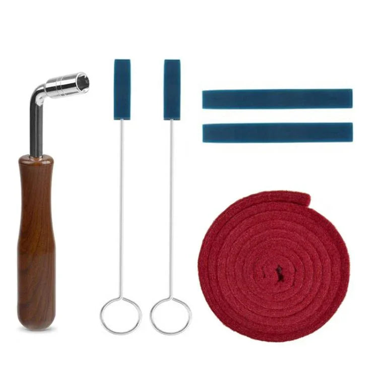 Conjunto de Ferramentas para Afinação de Piano Fita de Paragem de Afinação Chave Acessórios para Instrumentos Musicais, Preto 8pcs / Conjunto, Azul 8pcs / Conjunto, Preto 6pcs / Conjunto, Azul 6pcs / Conjunto