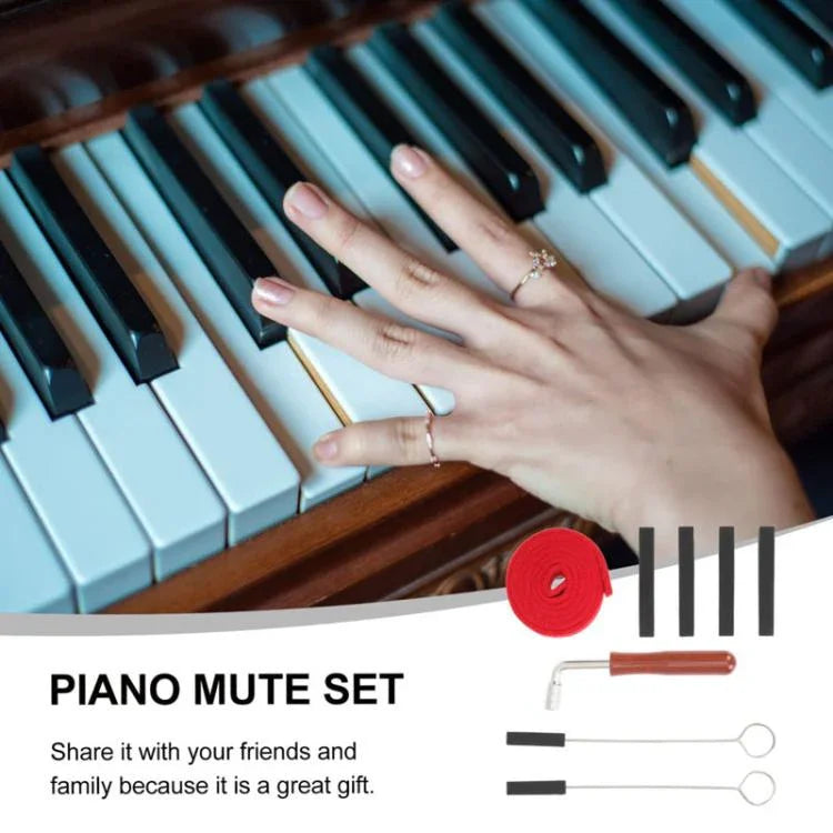 Conjunto de Ferramentas para Afinação de Piano Fita de Paragem de Afinação Chave Acessórios para Instrumentos Musicais, Preto 8pcs / Conjunto, Azul 8pcs / Conjunto, Preto 6pcs / Conjunto, Azul 6pcs / Conjunto