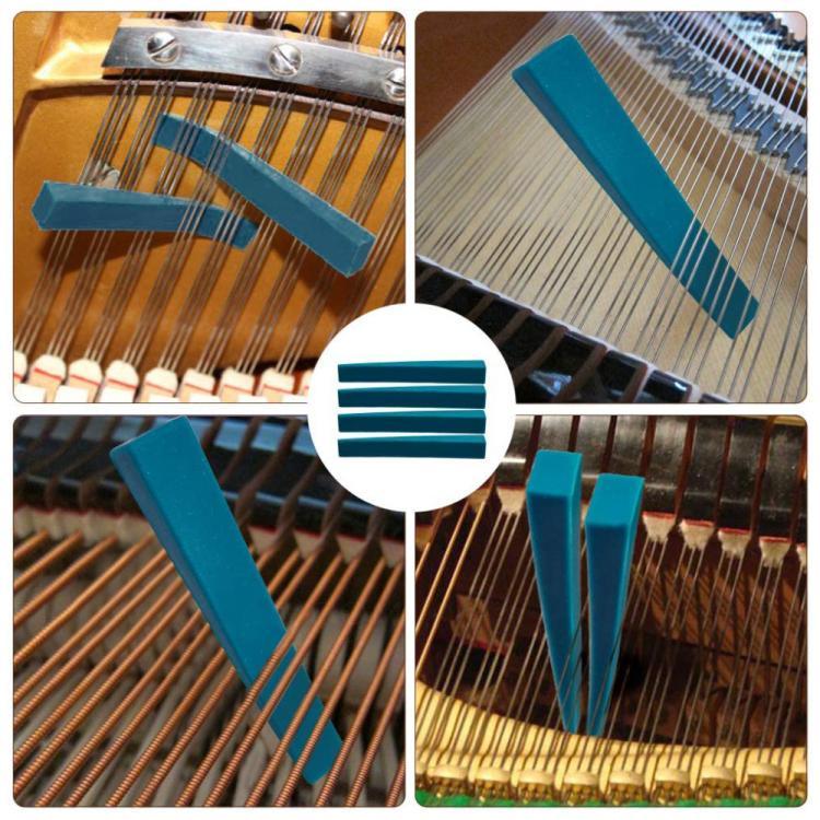 Conjunto de Ferramentas para Afinação de Piano Fita de Paragem de Afinação Chave Acessórios para Instrumentos Musicais, Preto 8pcs / Conjunto, Azul 8pcs / Conjunto, Preto 6pcs / Conjunto, Azul 6pcs / Conjunto
