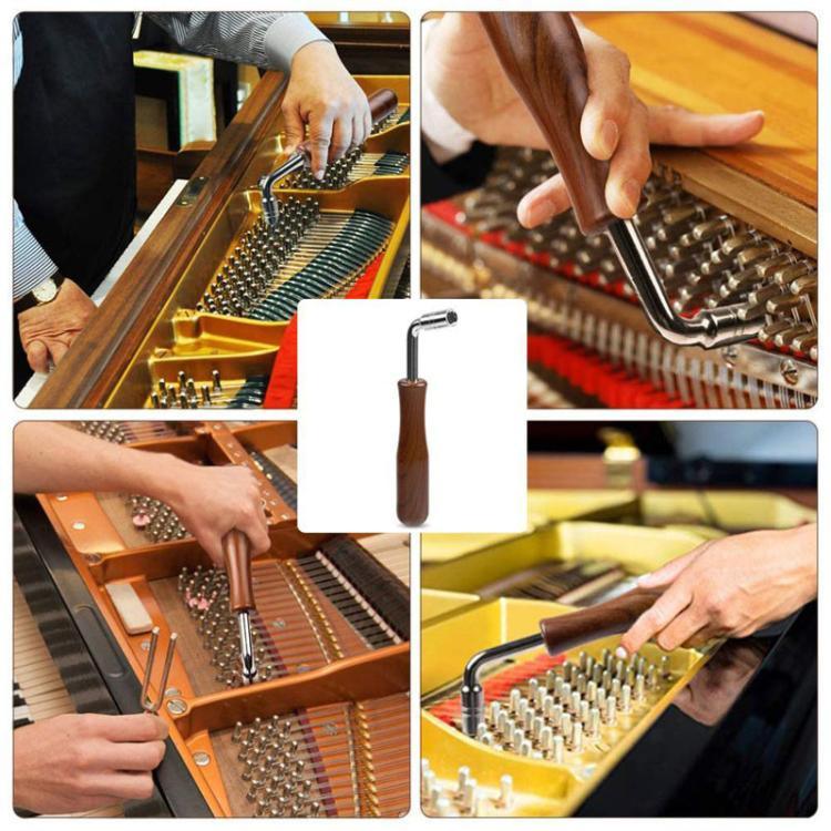 Conjunto de Ferramentas para Afinação de Piano Fita de Paragem de Afinação Chave Acessórios para Instrumentos Musicais, Preto 8pcs / Conjunto, Azul 8pcs / Conjunto, Preto 6pcs / Conjunto, Azul 6pcs / Conjunto