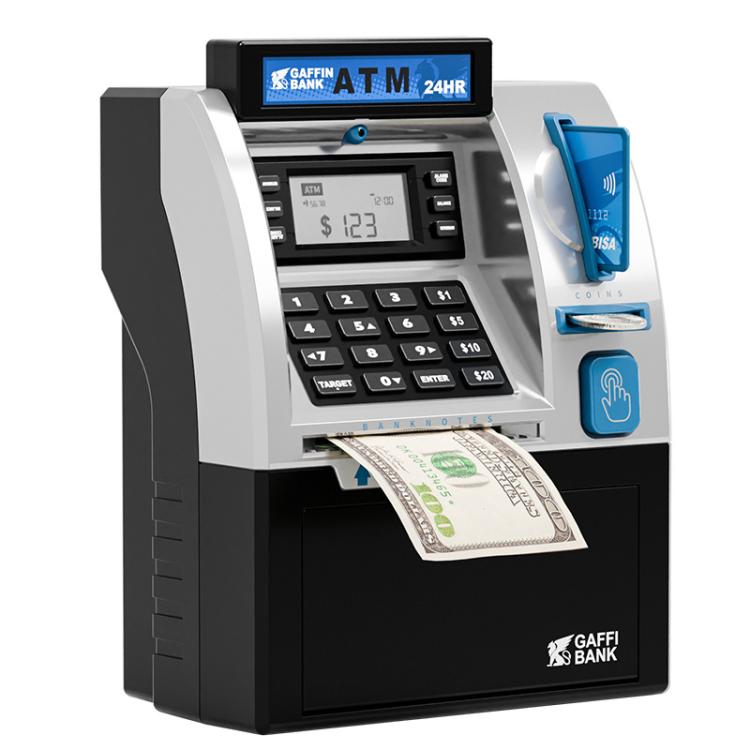 Cofre Infantil Simulado de Caixa Automática com Leitor de Cartão e Senha Inteligente