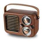 Rádio Retro Multifuncional Coluna Bluetooth Áudio Portátil Decoração, Padrão de Ondas, Risca Horizontal, Superfície Têxtil, Grelha Vertical