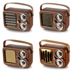 Rádio Retro Multifuncional Coluna Bluetooth Áudio Portátil Decoração, Padrão de Ondas, Risca Horizontal, Superfície Têxtil, Grelha Vertical