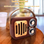Rádio Retro Multifuncional Coluna Bluetooth Áudio Portátil Decoração, Padrão de Ondas, Risca Horizontal, Superfície Têxtil, Grelha Vertical