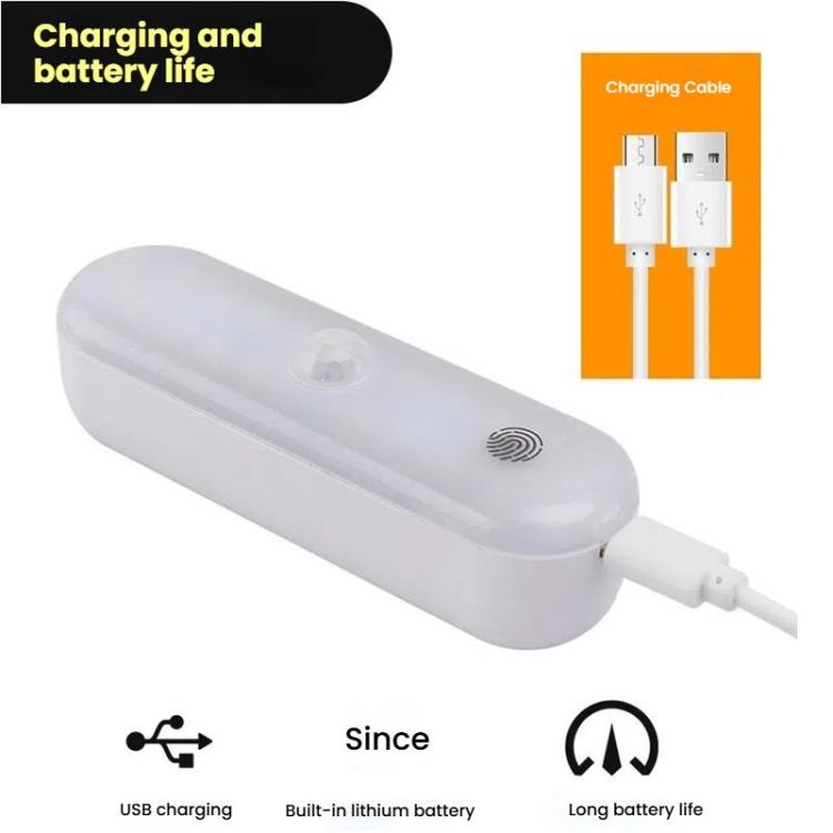 Luz de Armário LED Magnética com Sensor de Movimento, Recárregavel, 20 LEDs, 3 Temperaturas de Cor, A68-3A-11cm