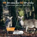 Câmara de Caça Wifi Ultra-nítida 8K Vídeo 60MP, PR803W
