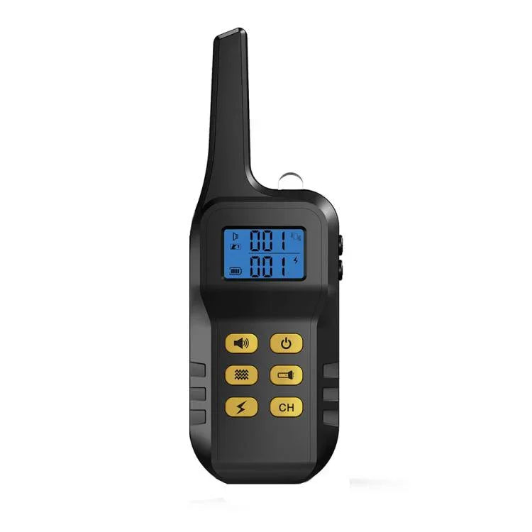 Dispositivo Inteligente de Treino para Cães com Choque Elétrico e Controlo Remoto T720 1000m, Comando Amarelo, Comando Vermelho