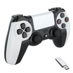 Comando Sem Fios 2.4G com Motor Duplo e Dupla Vibração de 6 Eixos para PS4 / PS5 / Android / iOS / PC