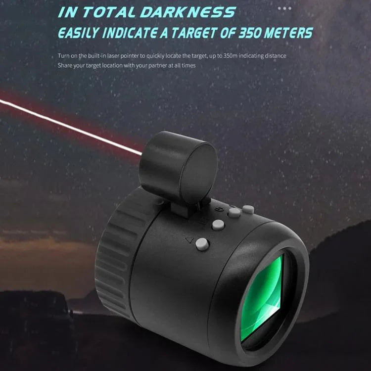 Monóculo de Visão Noturna Exterior 350m 1-10X Dispositivo de Visão Noturna Telescópio HD 1080P