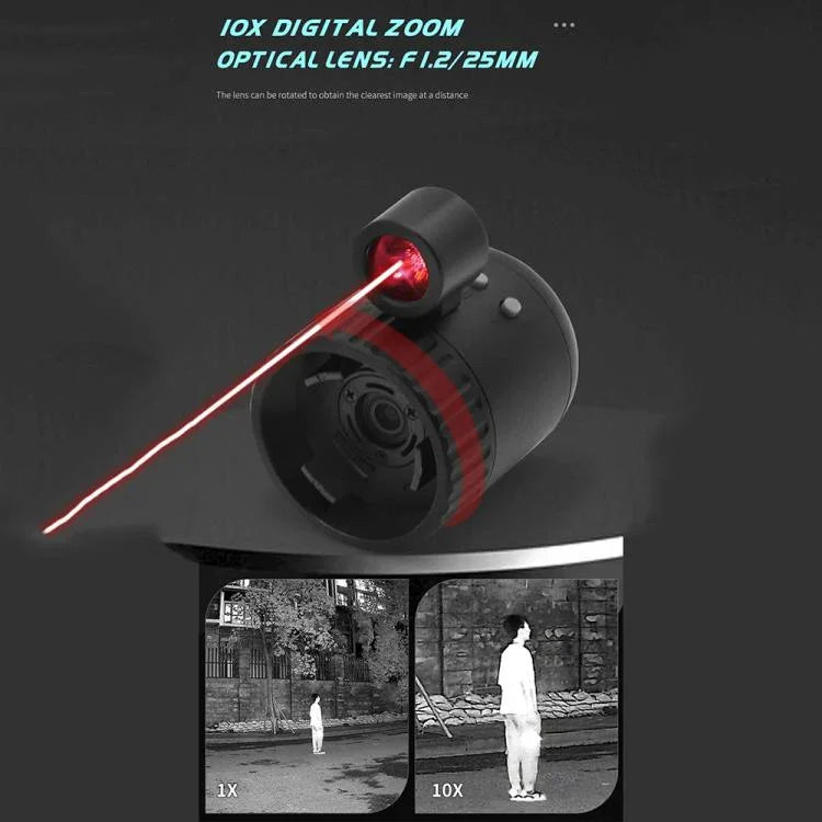 Monóculo de Visão Noturna Exterior 350m 1-10X Dispositivo de Visão Noturna Telescópio HD 1080P