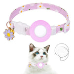 Para AirTag 2ª Geração / AirTag 1ª Geração Capa de Silicone para Rastreadores Pequena Margarida Coleira para Animais com Sino e Filme Frontal e Traseiro