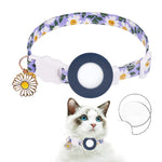 Para AirTag 2ª Geração / AirTag 1ª Geração Capa de Silicone para Rastreadores Pequena Margarida Coleira para Animais com Sino e Filme Frontal e Traseiro