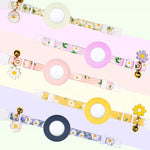Para AirTag 2ª Geração / AirTag 1ª Geração Capa de Silicone para Rastreadores Pequena Margarida Coleira para Animais com Sino e Filme Frontal e Traseiro