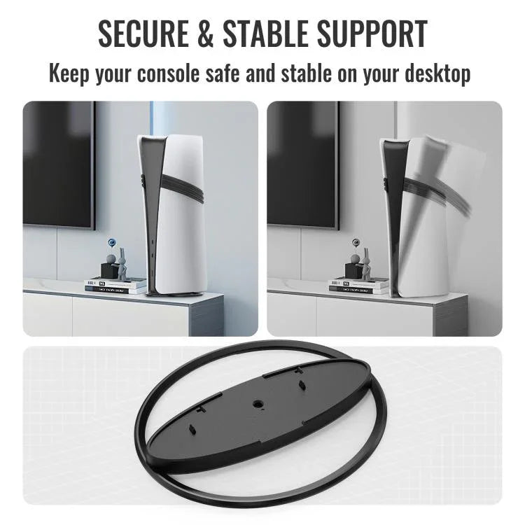 Base Vertical de Secretária Antiderrapante para Consola de Jogo PS5 / PS5 Slim / PS5 Pro