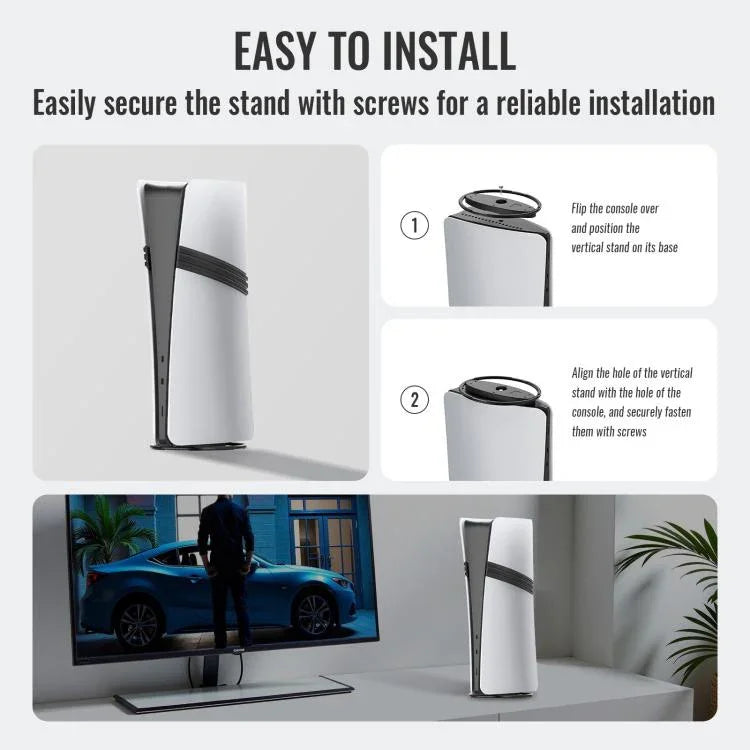 Base Vertical de Secretária Antiderrapante para Consola de Jogo PS5 / PS5 Slim / PS5 Pro