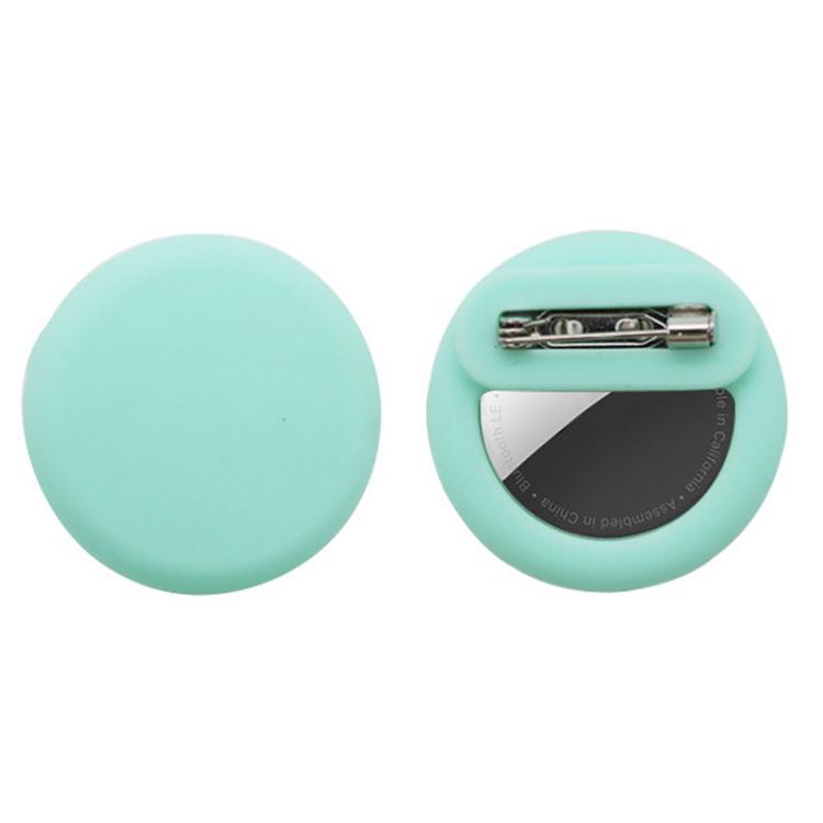 Para AirTag 2ª Geração / AirTag 1ª Geração Capa Redonda de Silicone para Rastreadores com Alfinetes de Segurança Ocultos em Roupas e Sapatos