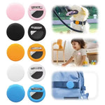 Para AirTag 2ª Geração / AirTag 1ª Geração Capa Redonda de Silicone para Rastreadores com Alfinetes de Segurança Ocultos em Roupas e Sapatos