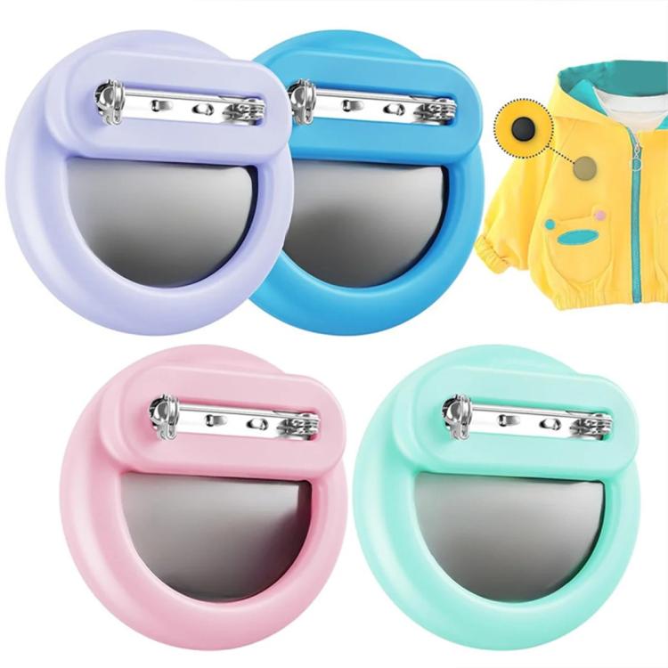 Para AirTag 2ª Geração / AirTag 1ª Geração Capa Redonda de Silicone para Rastreadores com Alfinetes de Segurança Ocultos em Roupas e Sapatos