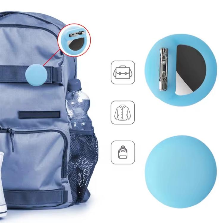Para AirTag 2ª Geração / AirTag 1ª Geração Capa Redonda de Silicone para Rastreadores com Alfinetes de Segurança Ocultos em Roupas e Sapatos