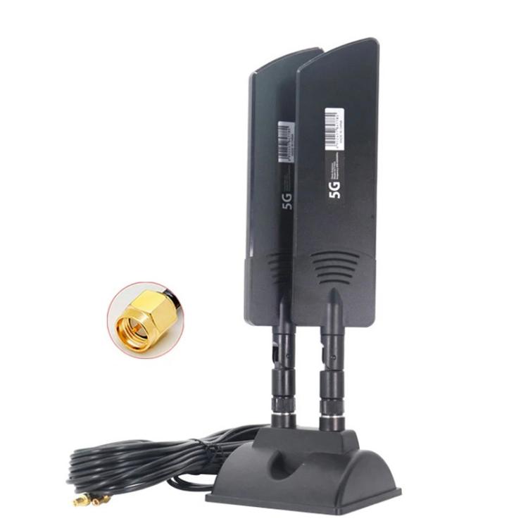 Antena Externa para Router 5G 42dbi Cobertura WiFi de Longo Alcance para Exterior, SMA Macho Preto, TS9 Preto, SMA Macho Branco, TS9 Branco