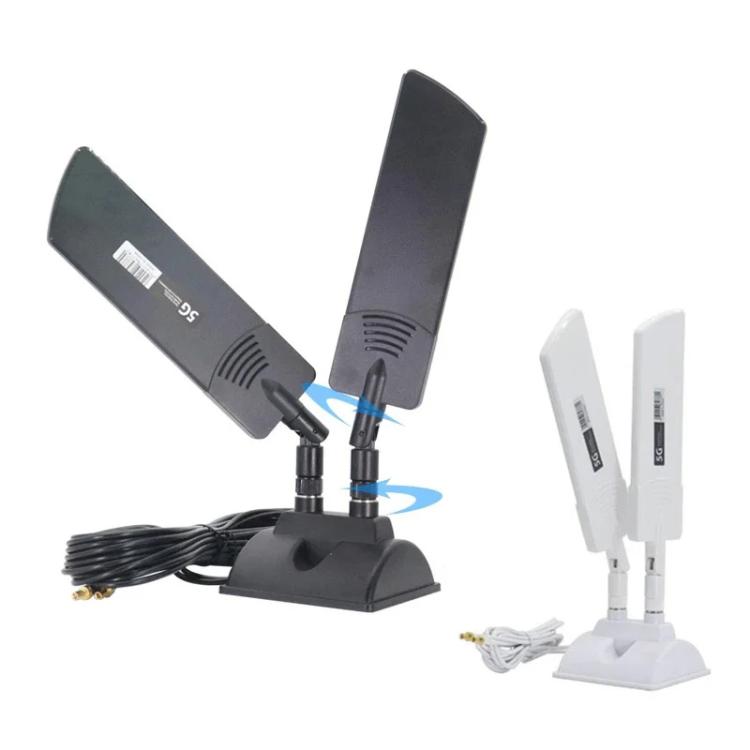Antena Externa para Router 5G 42dbi Cobertura WiFi de Longo Alcance para Exterior, SMA Macho Preto, TS9 Preto, SMA Macho Branco, TS9 Branco