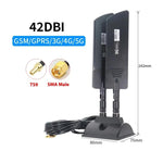 Antena Externa para Router 5G 42dbi Cobertura WiFi de Longo Alcance para Exterior, SMA Macho Preto, TS9 Preto, SMA Macho Branco, TS9 Branco