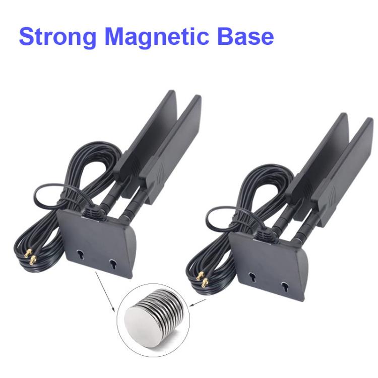 Antena Externa para Router 5G 42dbi Cobertura WiFi de Longo Alcance para Exterior, SMA Macho Preto, TS9 Preto, SMA Macho Branco, TS9 Branco